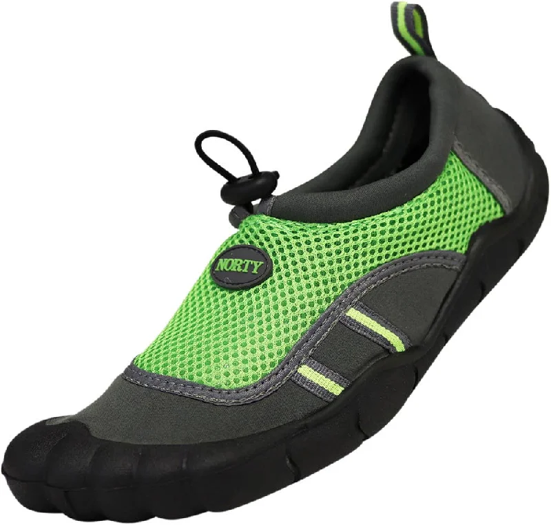 Men's water shoes flexible blue-NORTY Big Kids 4-8 Grey-Lime Watershoe C1127BK