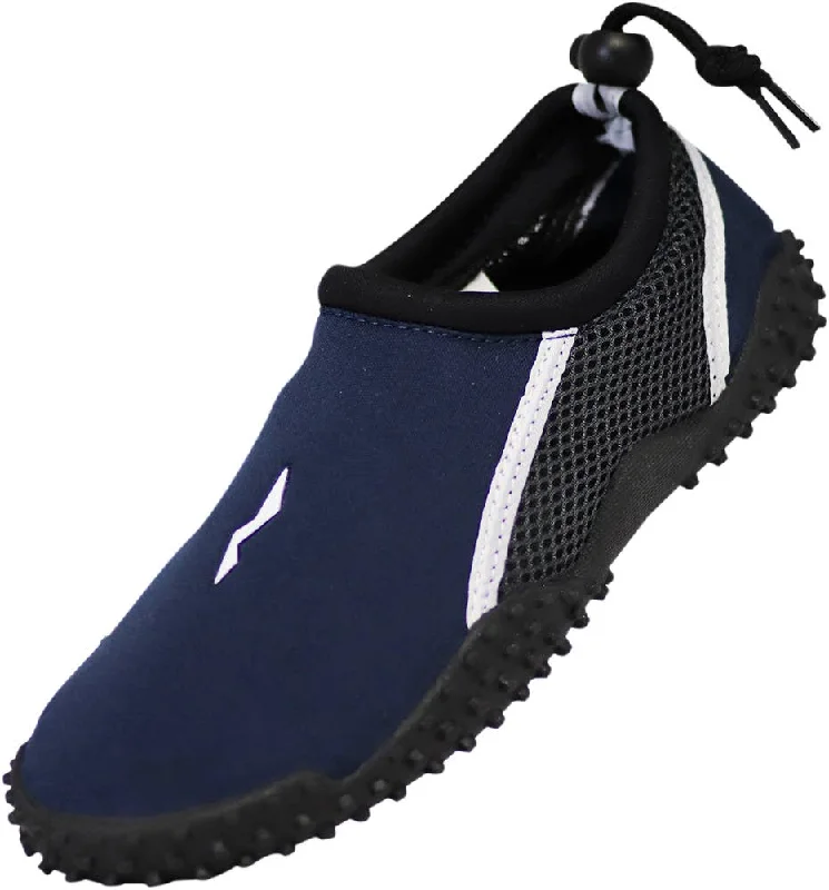 Men's water shoes lightweight gray-NORTY Big Kids 4-8 Navy-White Watershoe 15527BK