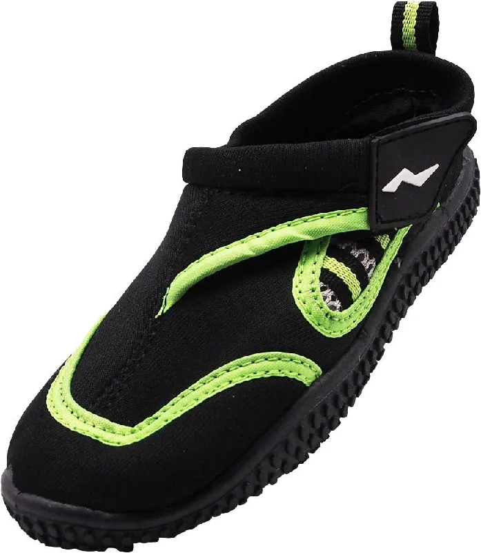 Men's water shoes lightweight blue-NORTY Boys 11-4 Black-Lime 2 Watershoe C1102K