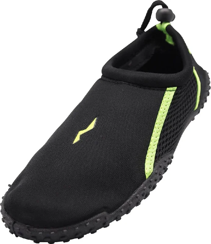 Men's water shoes durable blue-NORTY Boys 11-4 Black/Lime Watershoe 15515