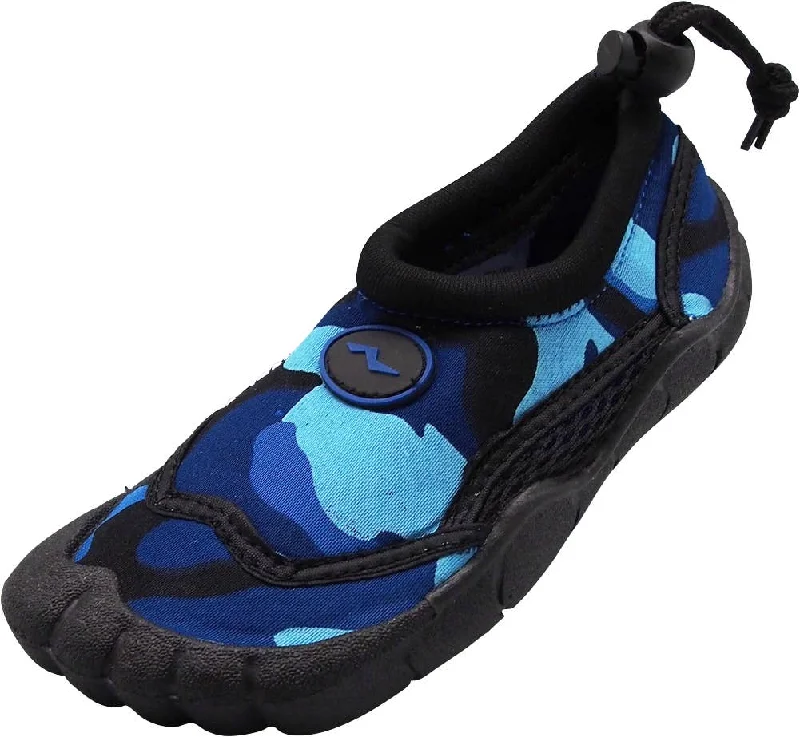 Men's water shoes lightweight gray-NORTY Boys 11-4 Blue/Black Camo Watershoe 38883