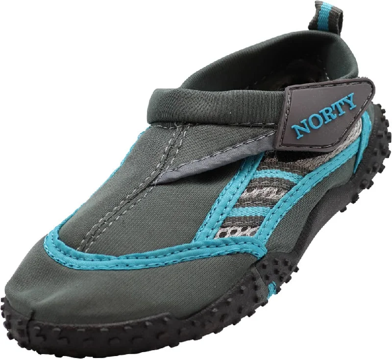 Men's water shoes flexible gray-NORTY Boys 11-4 Grey/Blue Watershoe C1111K