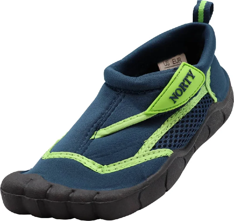 Men's water shoes stylish blue-NORTY Boys 11-4 Navy Lime 2 Watershoe 39446K