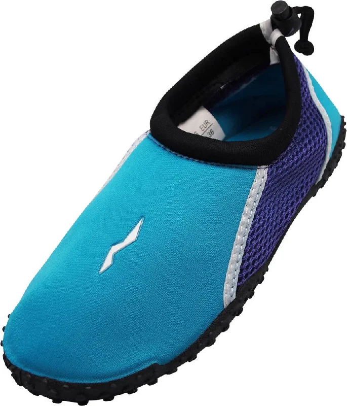 Men's water shoes beach gray-NORTY Girls 11-4 Aqua/White Watershoe 15513