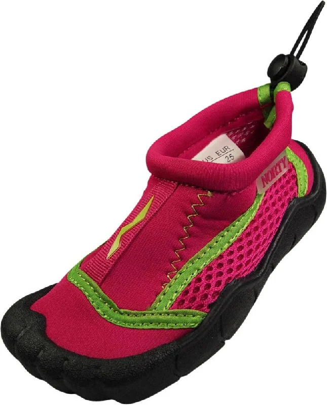 Men's water shoes breathable black-NORTY Girls 11-4 Fuchsia Lime Watershoe 38853