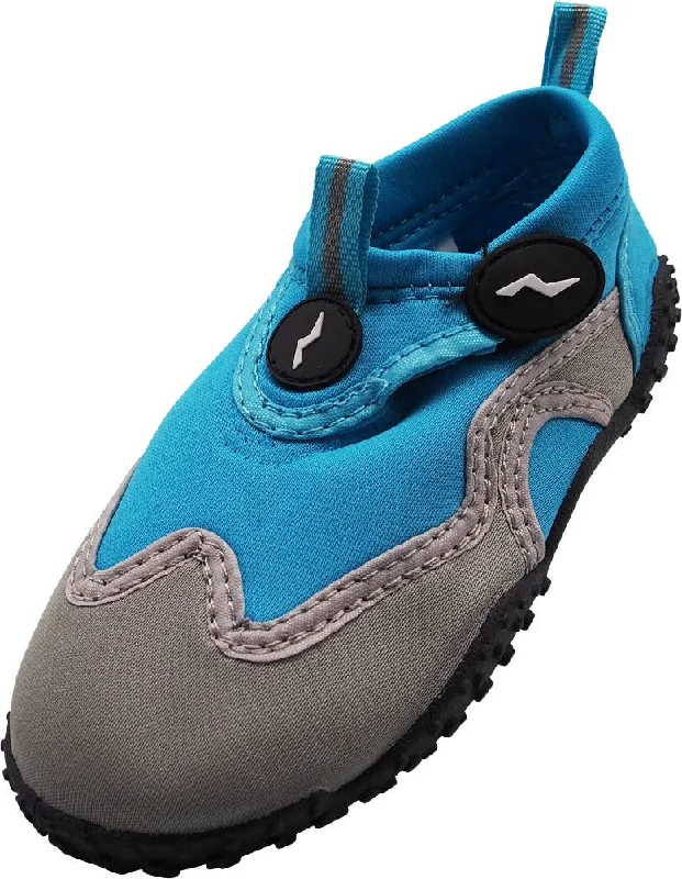 Men's water shoes flexible gray-NORTY Girls 11-4 Turquoise-Grey Watershoe C1103K