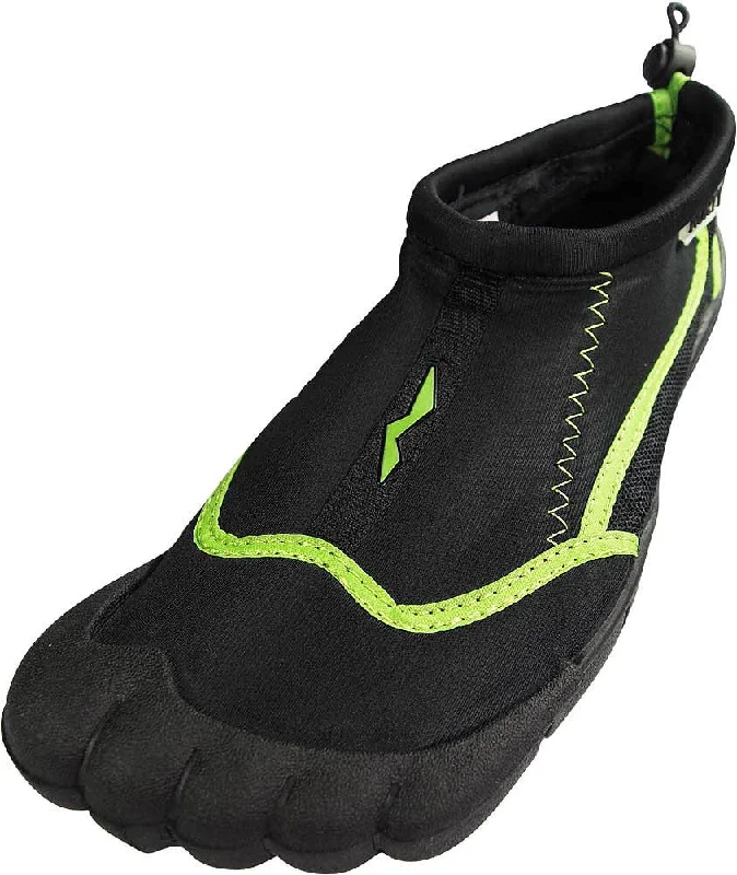 Men's water shoes breathable blue-Norty MEN'S 8-13 WATER SHOE 5 TOE BLACK LIME