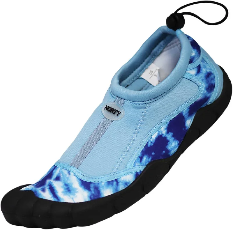 Men's water shoes durable green-Norty MEN'S 8-13 WATER SHOE 5 TOE BLUE TIE DYE