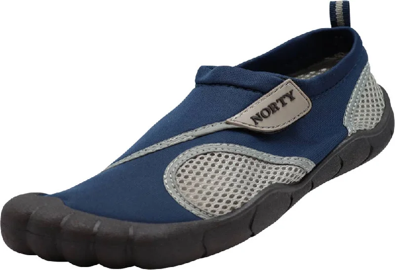 Men's water shoes stylish navy-Norty MEN'S 8-13 WATER SHOE 5 TOE NAVY GREY