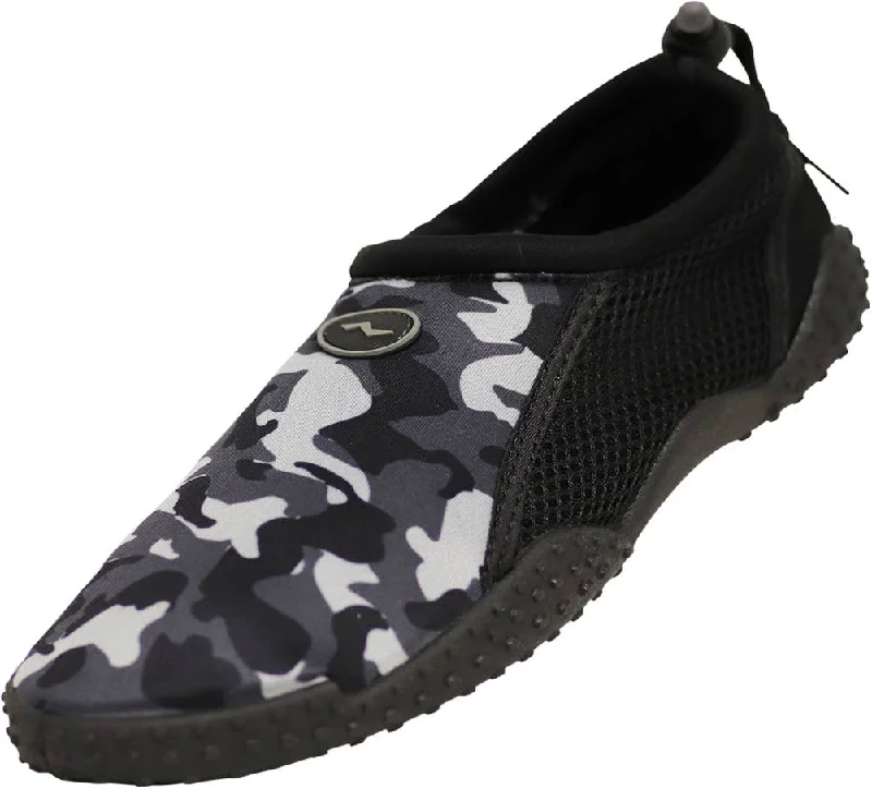 Men's water shoes breathable navy-Norty MEN'S 8-13 WATER SHOE BLACK CAMO