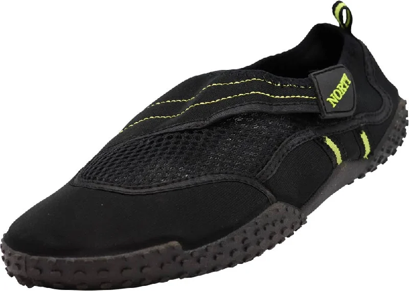 Men's water shoes lightweight green-Norty MEN'S 8-13 WATER SHOE BLACK LIME   38764