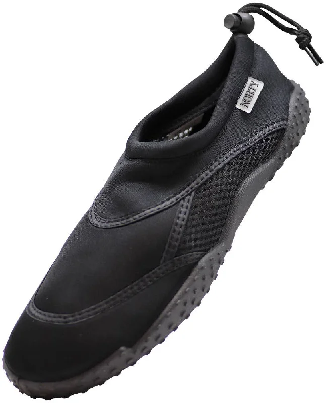 Men's water shoes drainage navy-Norty MEN'S 8-13 WATER SHOE BLACK