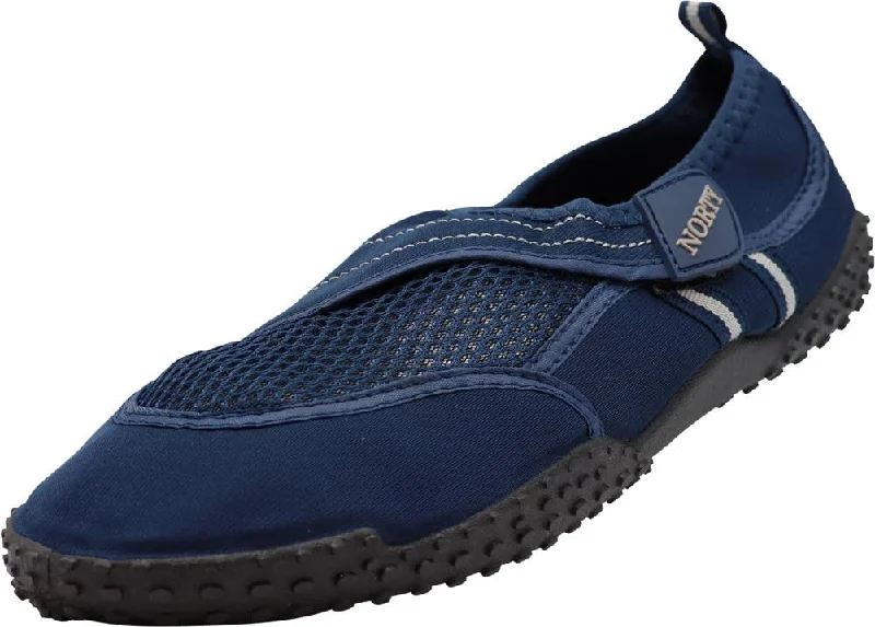 Men's water shoes drainage navy-Norty MEN'S 8-13 WATER SHOE BLUE GREY