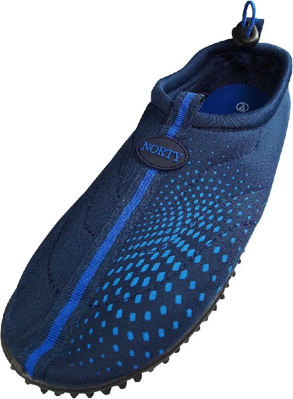 Men's water shoes lightweight black-Norty MEN'S 8-13 WATER SHOE BLUE STRIPE