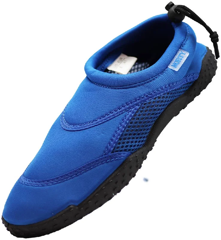 Men's water shoes slip-on blue-Norty MEN'S 8-13 WATER SHOE BLUE