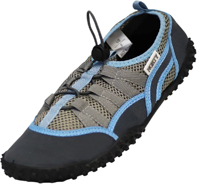 Men's water shoes lightweight blue-Norty MEN'S 8-13 WATER SHOE CHARCOAL BLUE