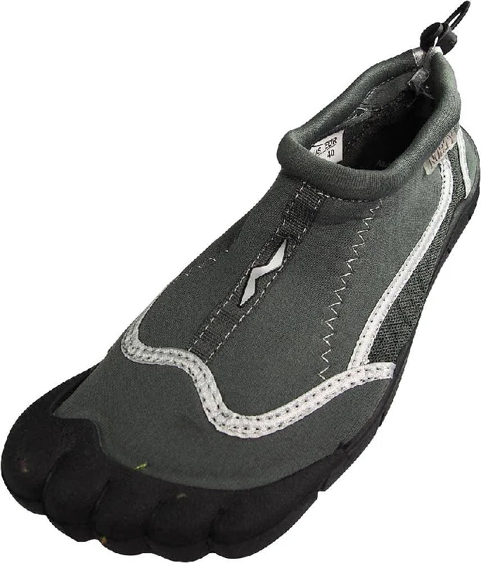 Men's water shoes beach gray-Norty MEN'S 8-13 WATER SHOE GREY SILVER