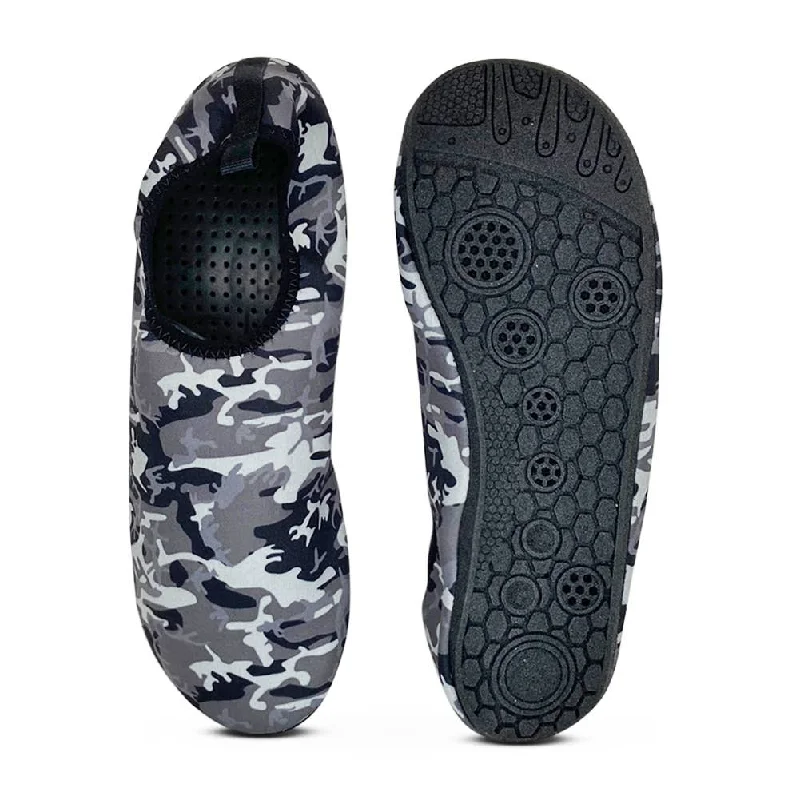 Men's water shoes non-slip gray-Norty MEN'S 8-13 WATER SKIN GREY CAMO