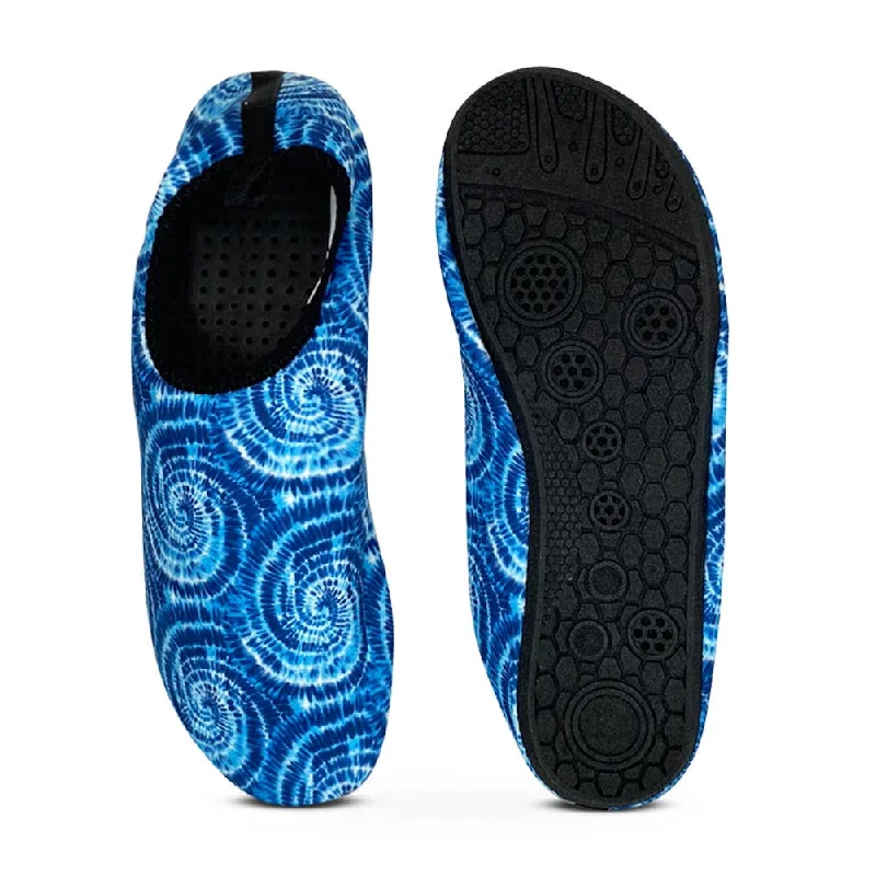 Men's water shoes flexible gray-Norty MEN'S 8-13 WATER SKIN TIE DYE BLUE