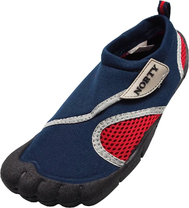 Men's water shoes beach navy-NORTY Teen 5-10 Navy-Red Watershoe 39396TN