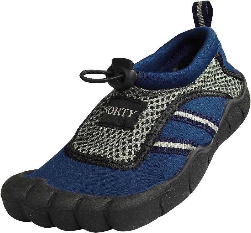 Men's water shoes flexible navy-NORTY Teen 5-10 navy Watershoe C1126TN