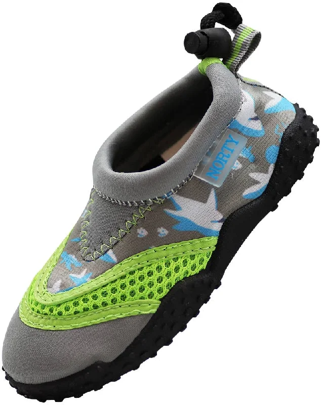 Men's water shoes drainage green-NORTY Tod Boy 5-10 Grey Dolphin Watershoe 38956