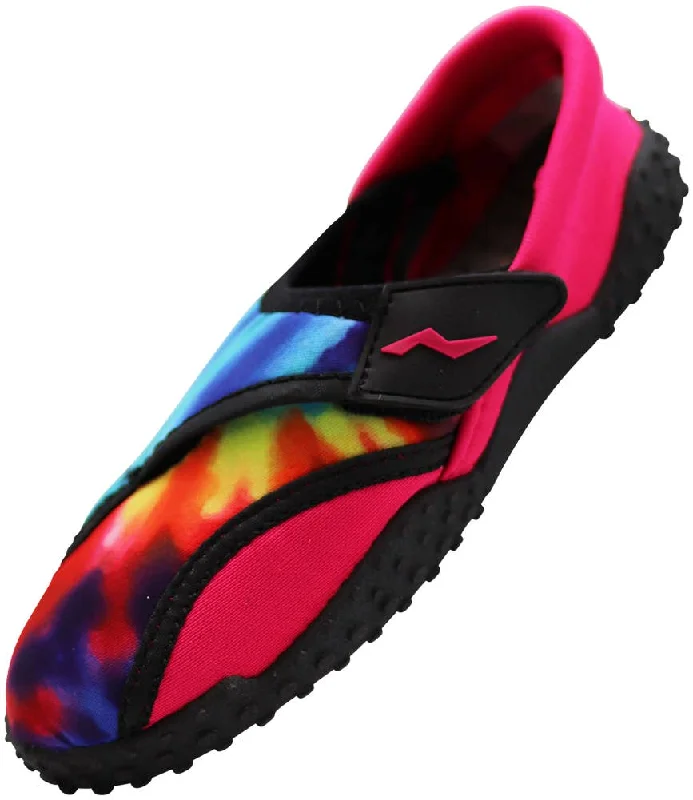 Men's water shoes stylish navy-NORTY Tod Girl 5-10 Fuchsia Tie Dye Watershoe 38958