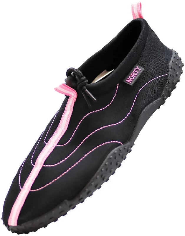 Men's water shoes flexible blue-NORTY Womens 5-10 Black/Pink Toggle Watershoe 38793