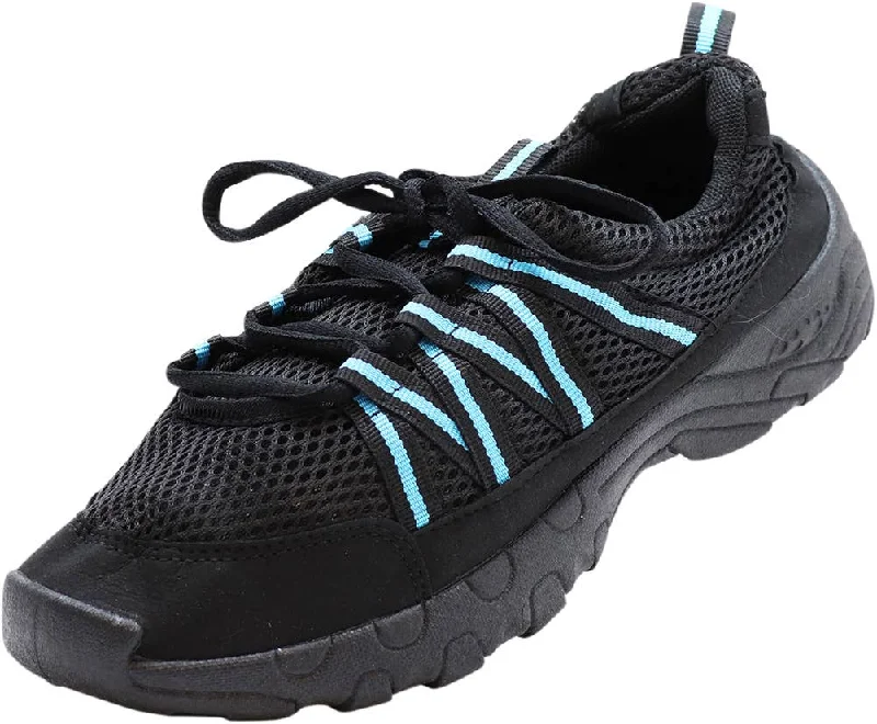 Men's water shoes beach ready-NORTY Womens 5-10 Black/Turquoise Watershoe 15633