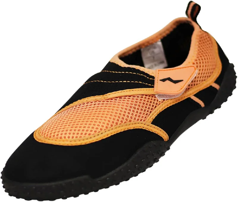 Men's water shoes drainage blue-Norty WOMEN'S 5-10 WATER SHOE BLACK CORAL