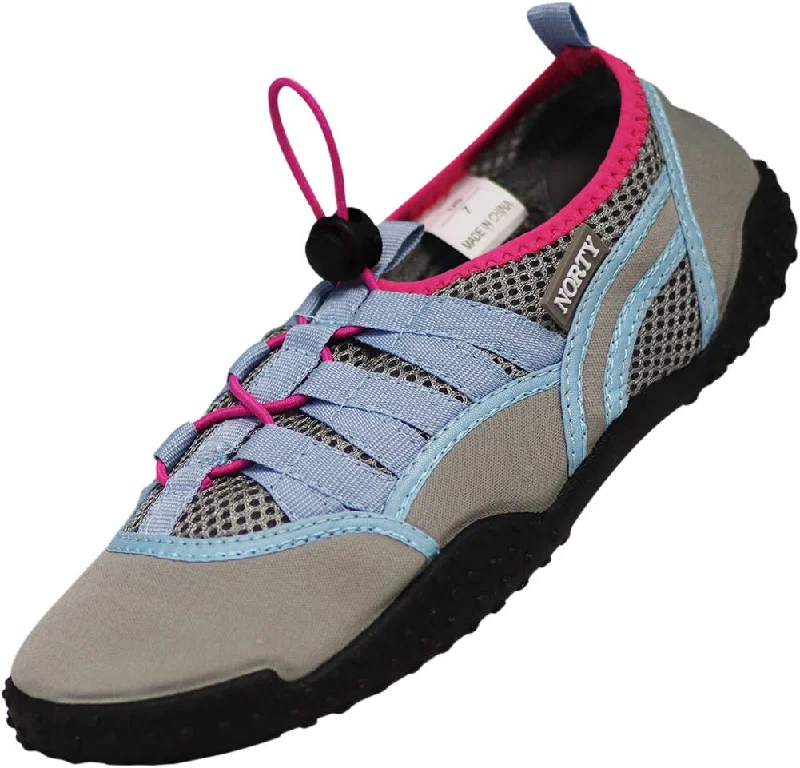 Men's water shoes quick-dry blue-Norty WOMEN'S 5-10 WATER SHOE BLUE GREY