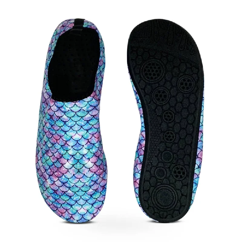 Men's water shoes non-slip blue-Norty WOMEN'S 5-10 WATER SKINS MERMAID SCALES