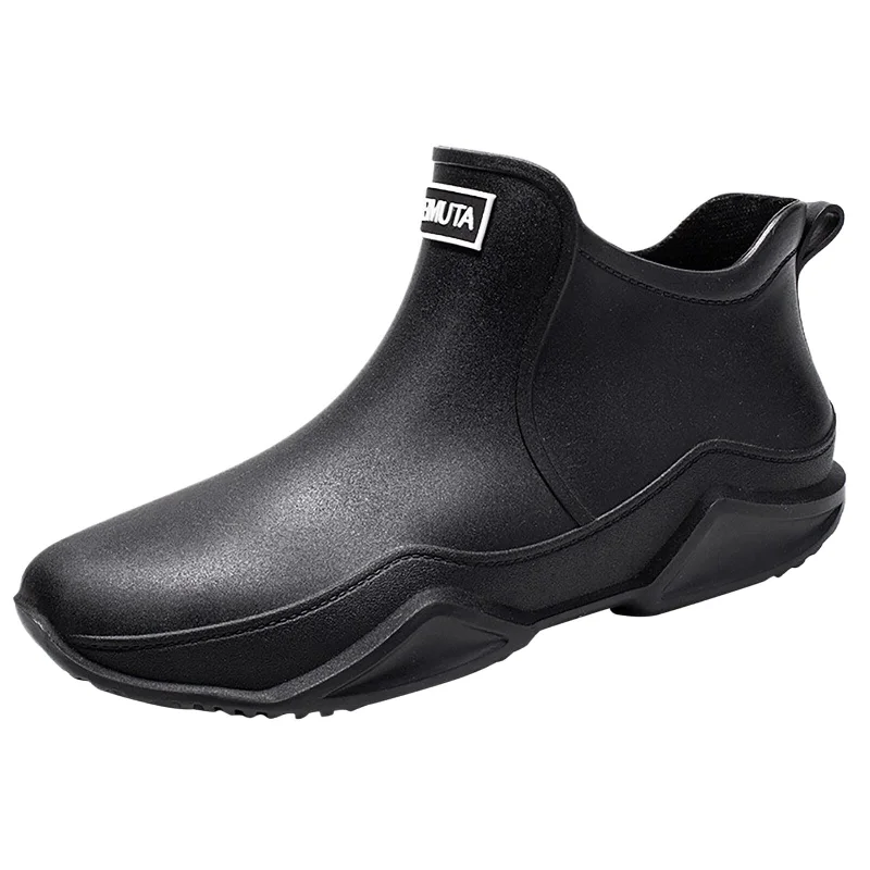 Men's water shoes quick-dry navy-Outdoor Hiking Waterproof Shoes, Non-slip Wear-resistant Rain Boots