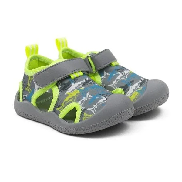 Men's water shoes flexible gray-Robeez Boys Remi Sharks Water Shoes