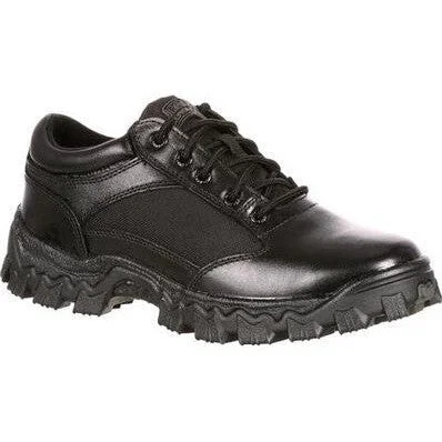 Men's work shoes rugged navy-Rocky Men's Alpha Force 4" Soft Toe Oxford Work Shoe -Black- FQ0002168