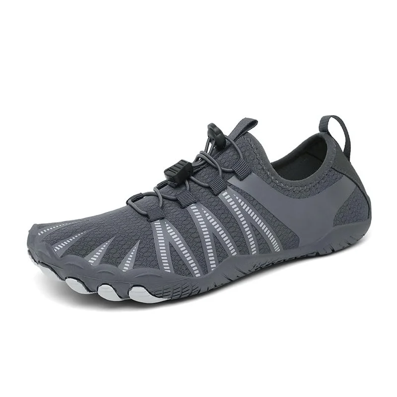 Men's water shoes beach gray-Soft Snorkeling Shoes Outdoor Beach Shoes