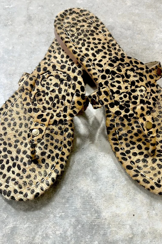 Men's casual shoes everyday black-Spot On- Cheetah Print Sandals