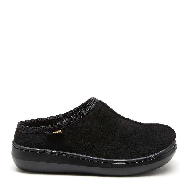 Men's casual shoes soft brown-Sugar Glide Black Suede Slipper