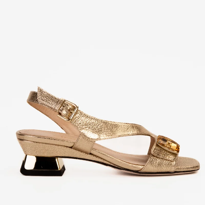 Unisex leather shoes premium tan-The Iconic Gold Leather Women Sandal