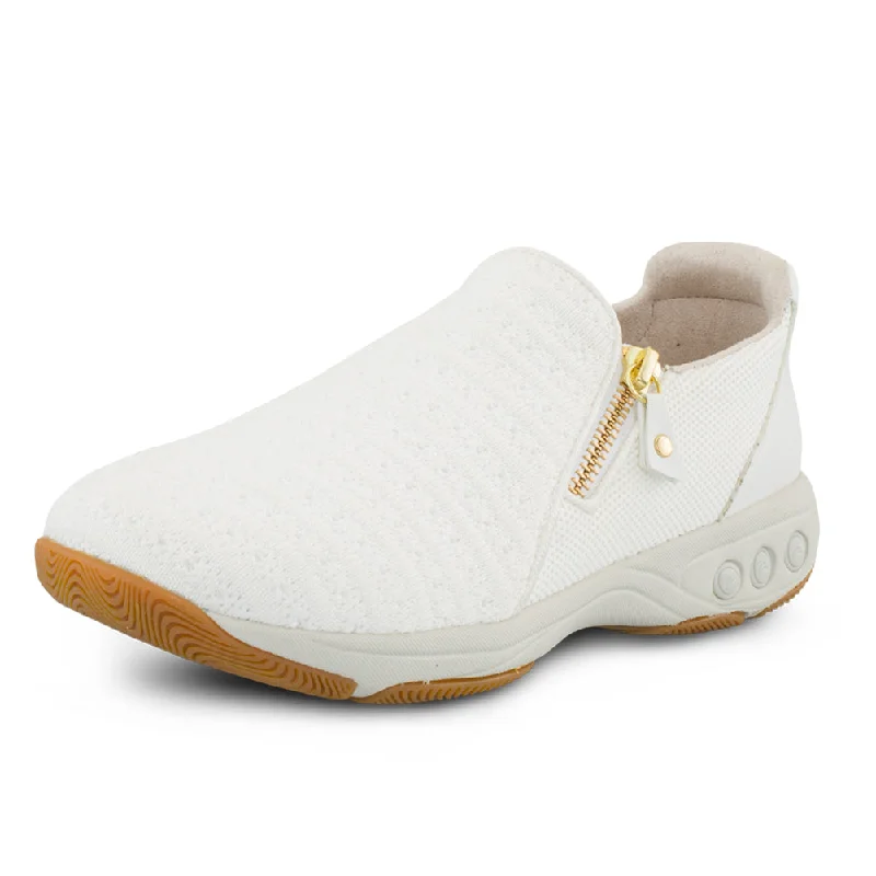 Men's casual shoes durable white-Nina Women's Side Zip Slip On Shoe