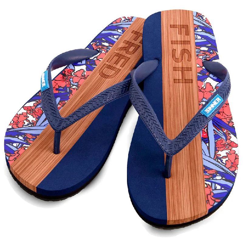 Men's casual shoes flexible white-Sinner Capitola Men's Flip Flops - Oleander Blue