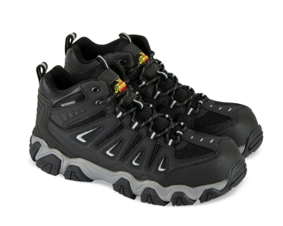 Men's work shoes durable black-Thorogood Composite Toe Waterproof Hiker Work Shoes 804-6292