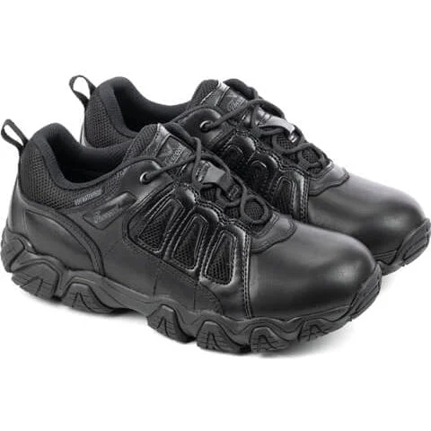 Men's work shoes non-slip navy-Thorogood Men's Crosstrex Oxford Comp Toe WP Duty Shoe Black- 804-6386