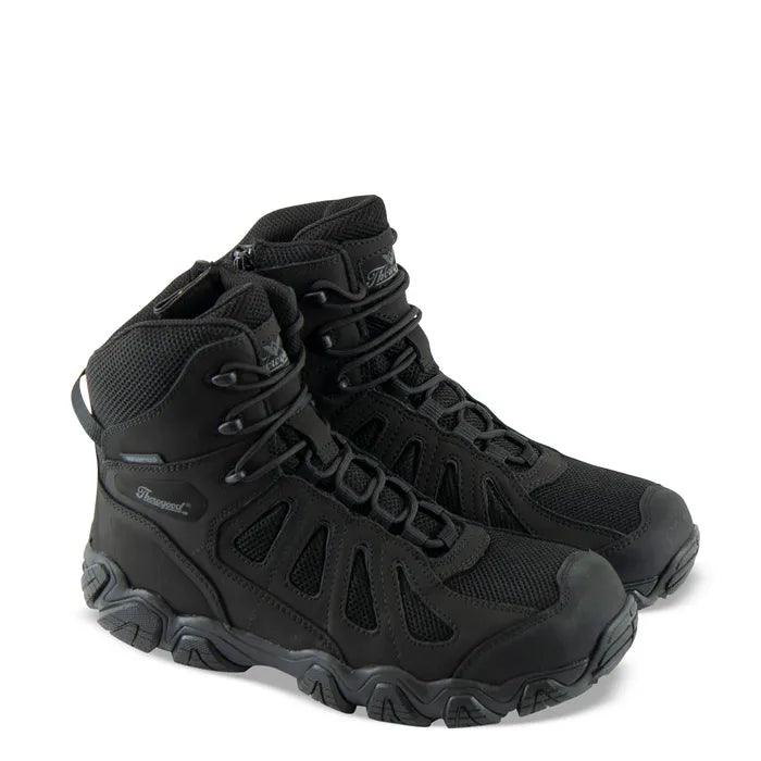 Men's work shoes waterproof gray-Thorogood Men's Crosstrex Series Safety Toe Side Zip BBP Waterproof 6" Hiking Boots 804-6290