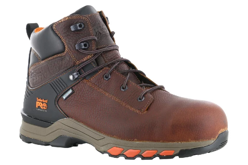 Men's work shoes durable tan-Timberland PRO Hypercharge 6" Composite Toe WP Boot Brown