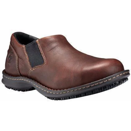 Men's work shoes waterproof brown-Timberland PRO Men's Gladstone Stl Toe Slip On Work Shoe - TB086509214