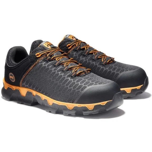 Men's work shoes cushioned gray-Timberland Pro Men's Powertrain Sport AT Sneaker Work Shoe -Black- TB1A1B6S001