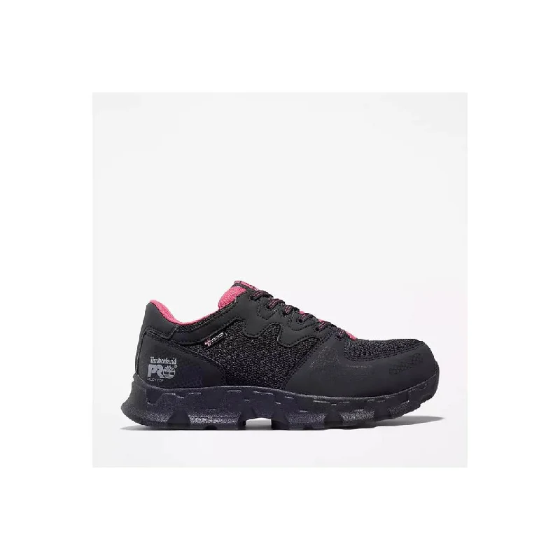 Men's work shoes cushioned navy-Women's Powertrain Esd Alloy-Toe Work Shoe Black/Pink