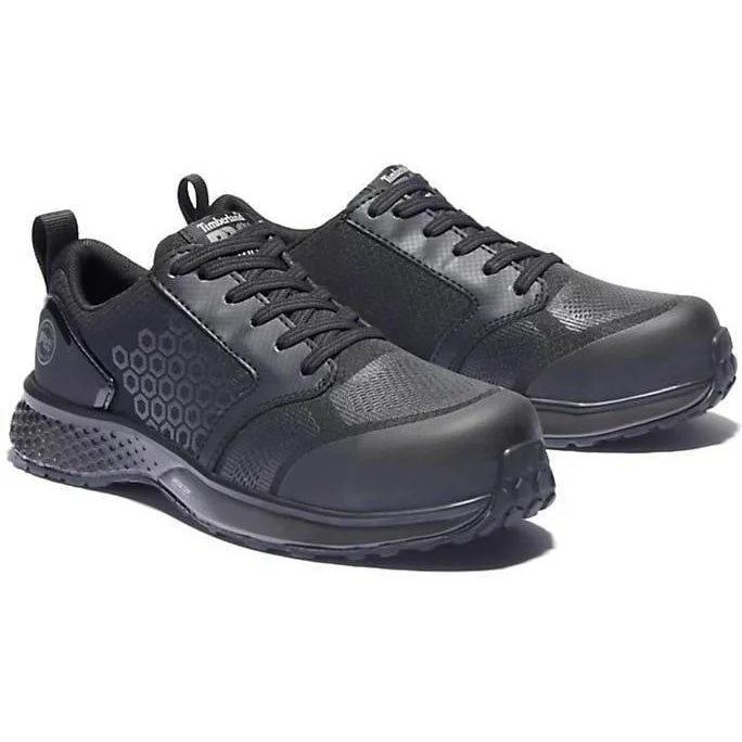 Men's work shoes rugged black-Timberland Pro Women's Reaxion Comp Toe Work Shoe Black TB0A21PY001