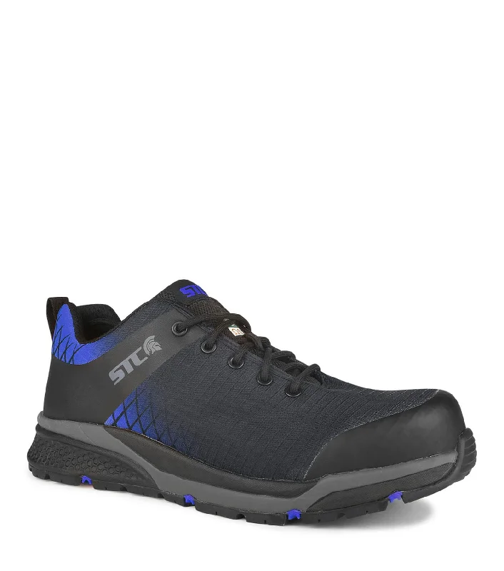 Men's work shoes durable gray-Trainer, Black & Blue | Athletic Metal Free Lightweight Work Shoes